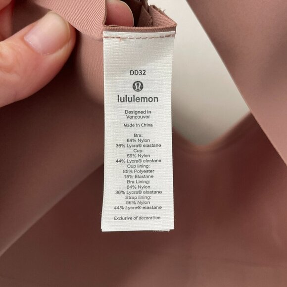 Lululemon Athletica Hold True Lightweight Yoga Bra Dusty Bronze Brown 32DD - Picture 7 of 7